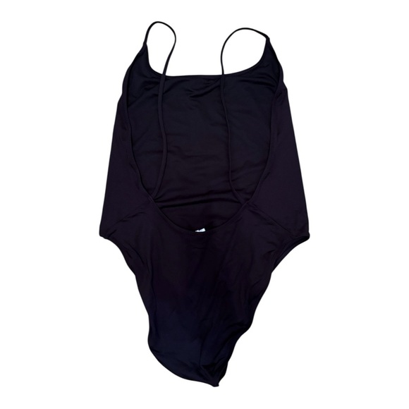 J. Crew Playa Super-Scoopback One-Piece Swimsuit Black Size M Classic Strap - Picture 3 of 7